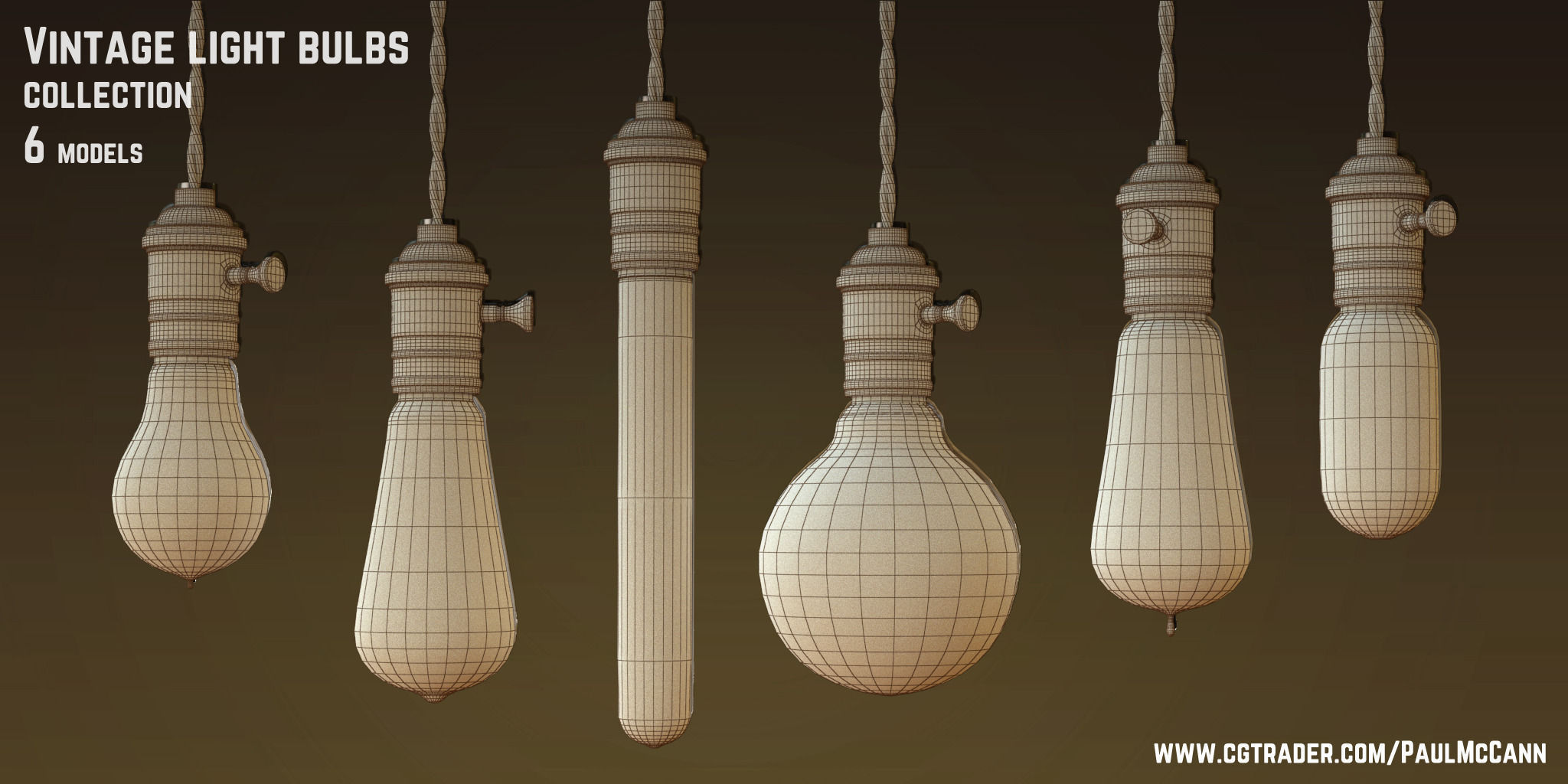 Vintage Edisson Light Bulbs Collection 3d Model Cgtrader Vintage Edisson Light Bulbs Collection 3d Model Max Obj Mtl 3