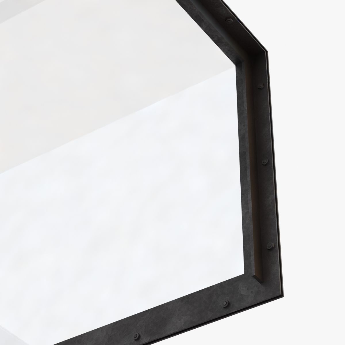 restoration hardware WATERFALL GLASS IRON COFFEE TABLE 3D model CGTrader