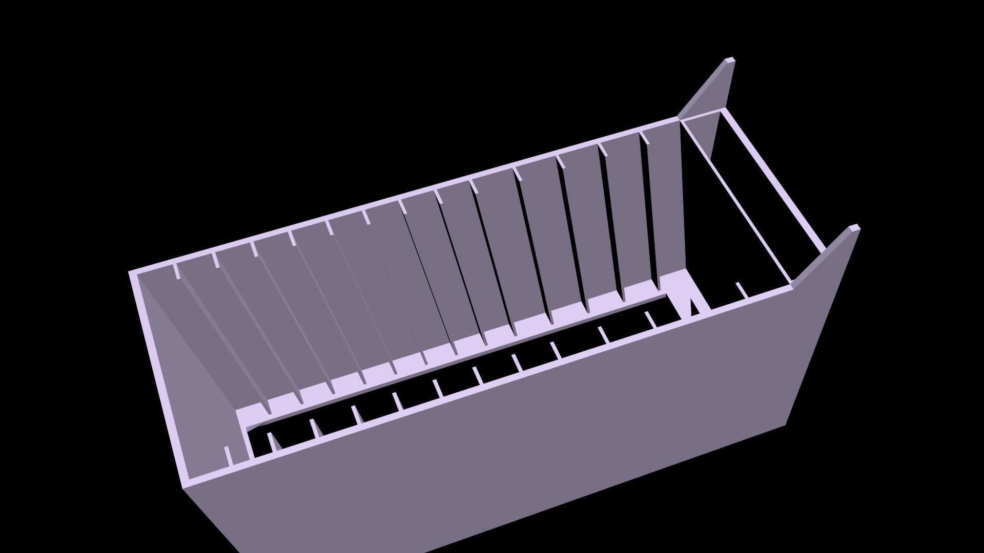 hard disk storage case for 14 bays laptop HDD 3D Model 3D printable MAX