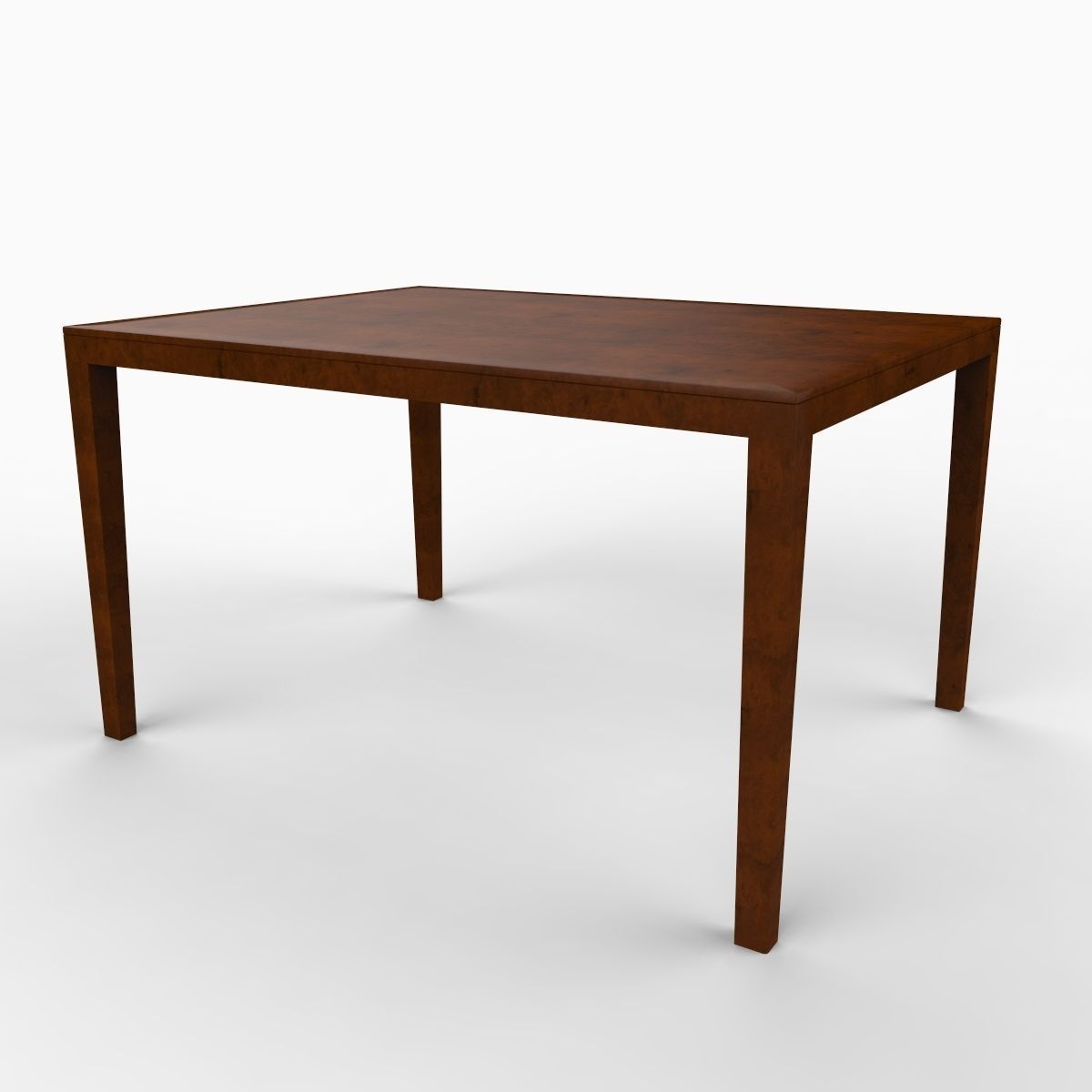 Simple Dining Table 3D Model .max .obj .3ds .c4d .lwo .lw .lws .ma .mb