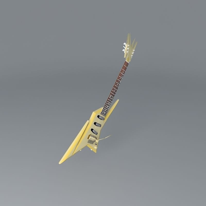 Custom designed guitar Free 3D model