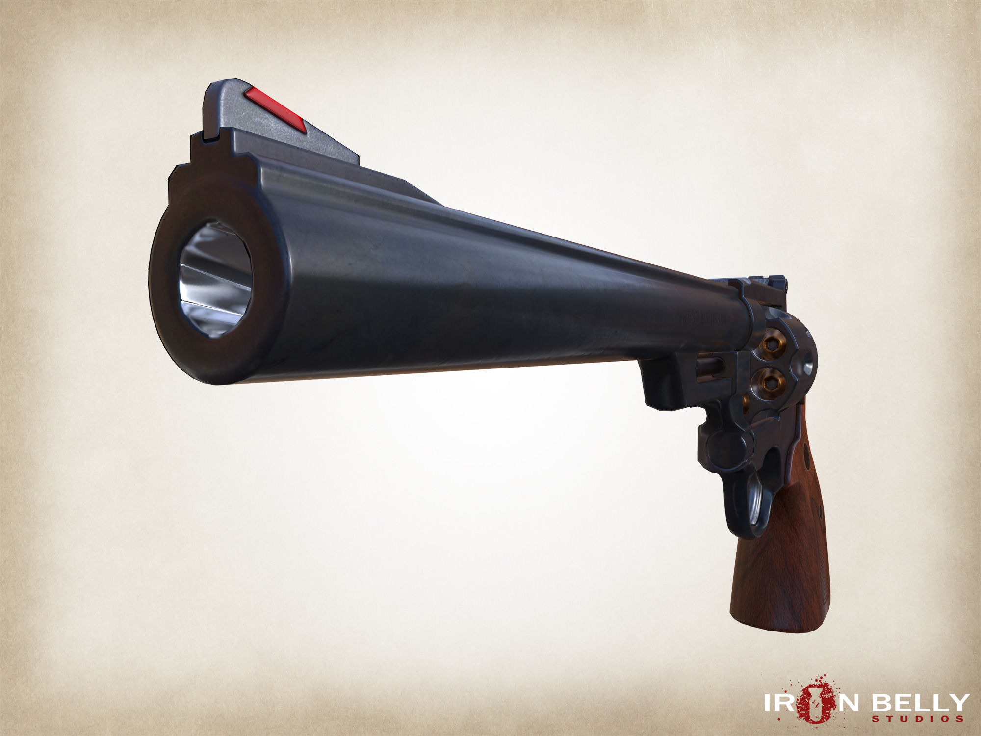 3d model aaa fps 44 magnum revolver game ready cgtrader