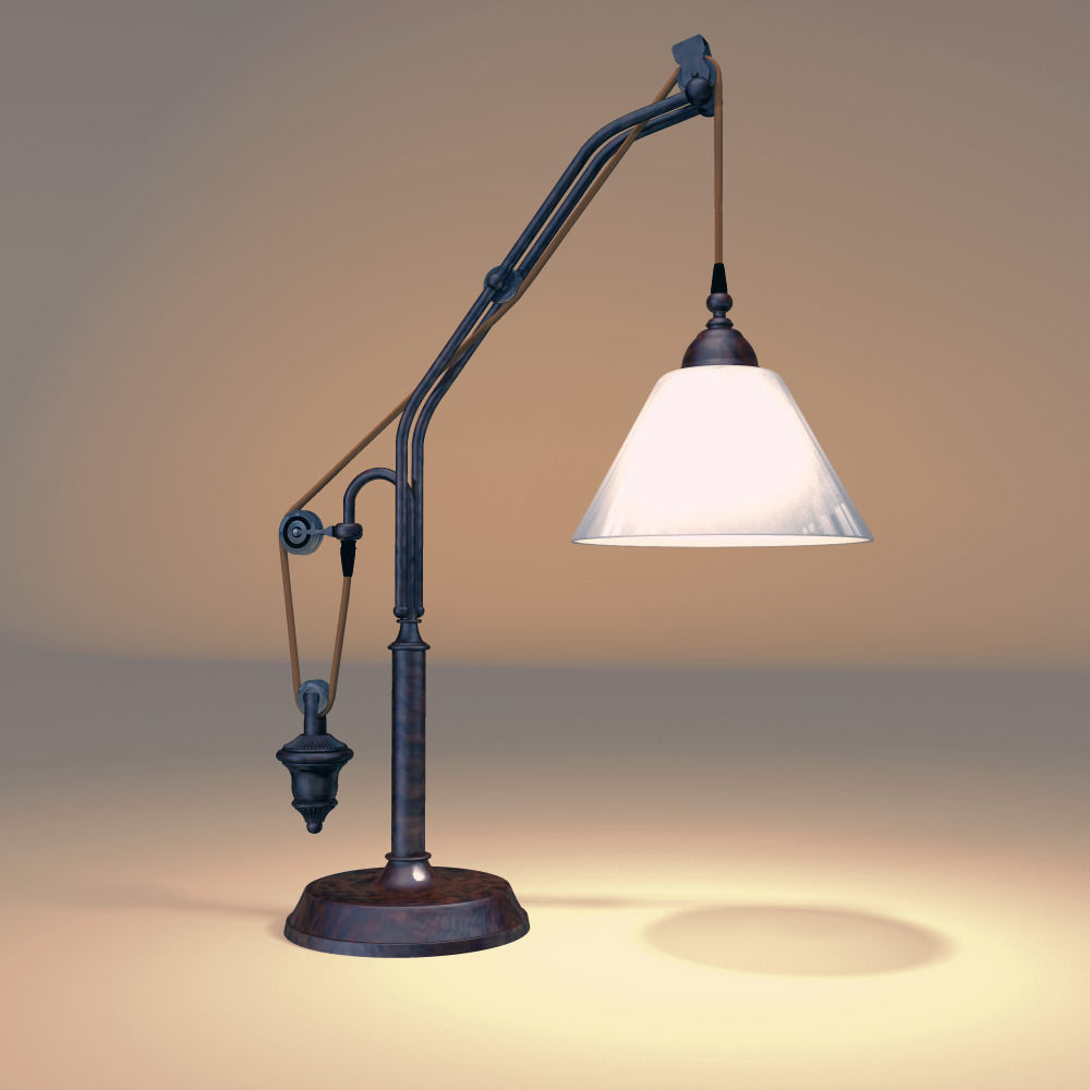 restoration hardware counter weight task table 3d model