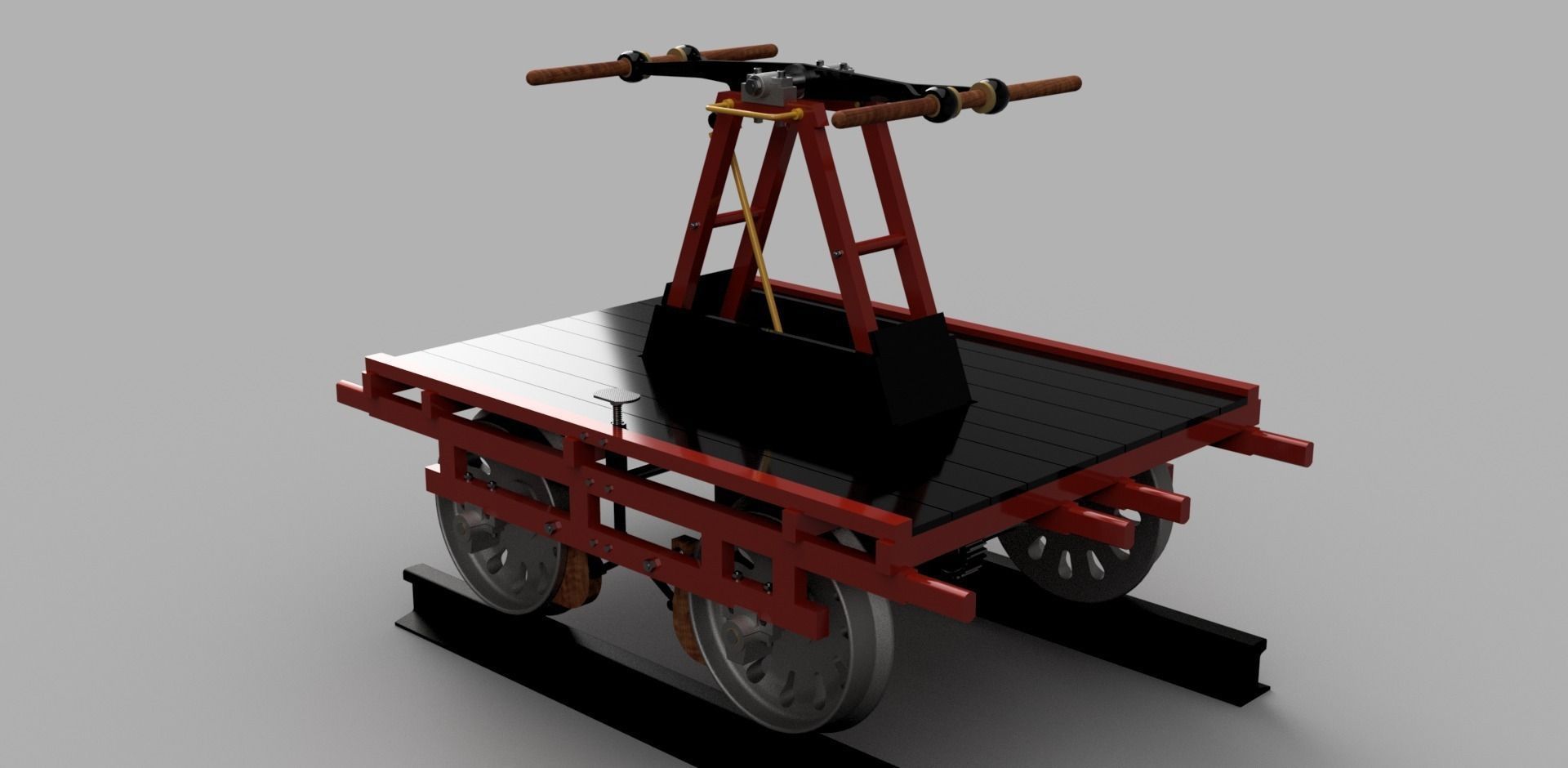 Hand Car  Pump Trolley 3D print model