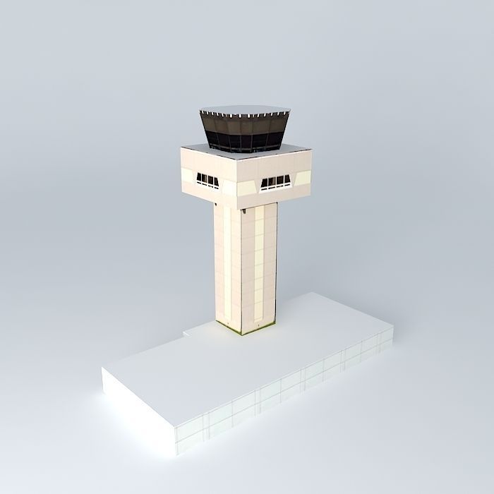 Keflavik International Airport ATC Tower Free 3D model
