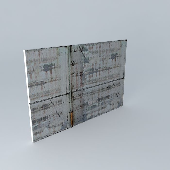 Solid Wall With Pipe Free 3D model