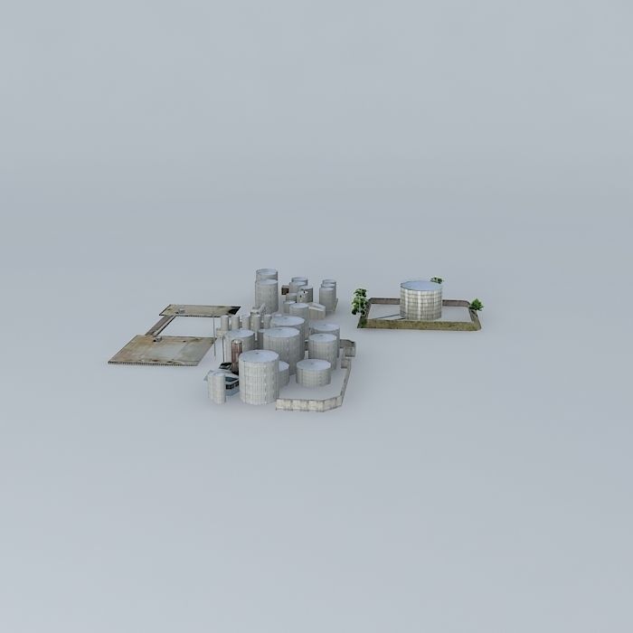 Eagle Farm Fuel Tanks Terminal free 3D model CGTrader
