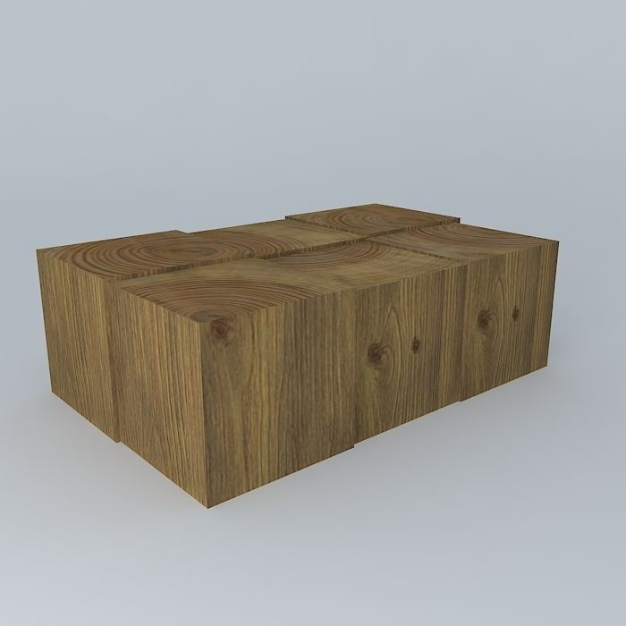 Wood Block Coffee Table 3D Model MAX OBJ 3DS FBX STL DAE wood block coffee table 3d model max obj 3ds fbx stl dae 1 ... - Wood Block Coffee Table 3D Model MAX OBJ 3DS FBX STL DAE