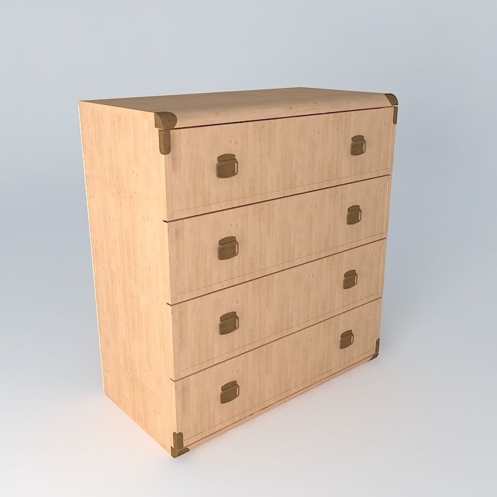 Indiana red pine shelf 3D model