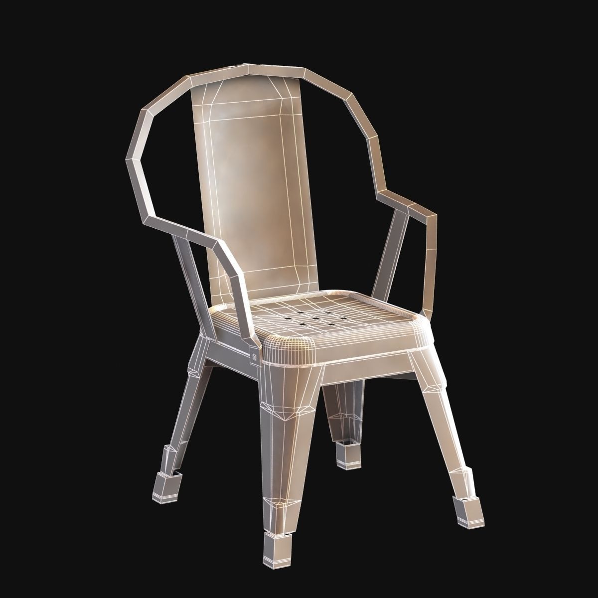 Xavier Pauchard Marais Chair Galvanized 3D Model MAX