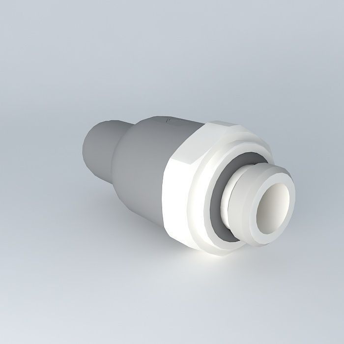 Check inlet fitting cylindrical male G1 8 diameter 6 Free 3D model