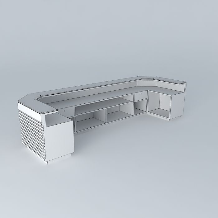 Front desk free 3D model CGTrader