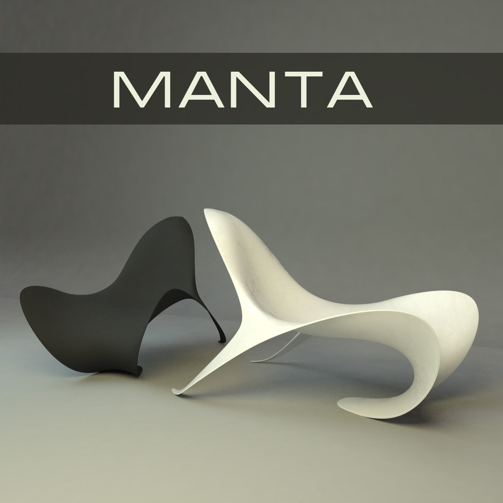 Chair Manta Low-poly  3D model
