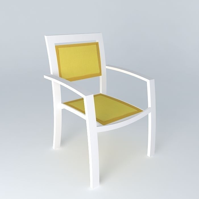 Yellow armchair HAWAI 3D model