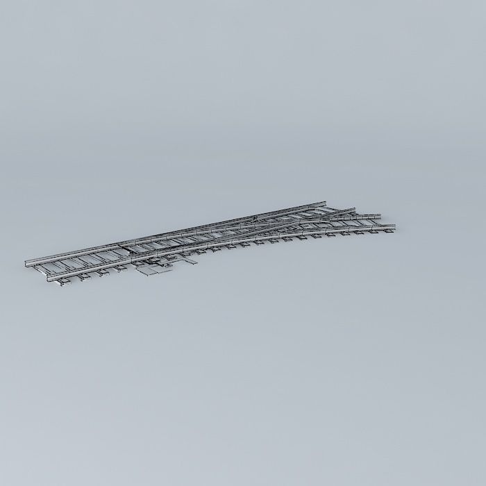Eco Rail Track Points Old Wooden Split Sleepers free 3D model CGTrader