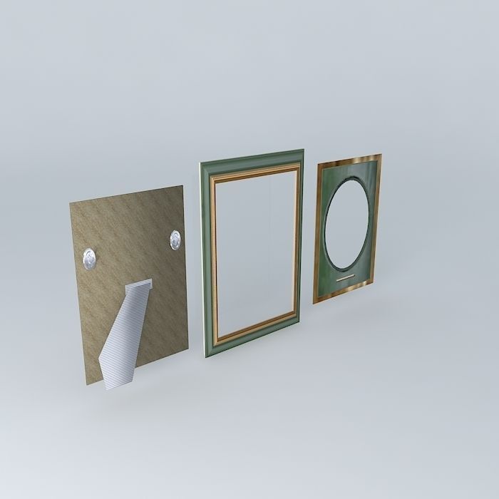 Picture FrameBespoke Regency Satin Oval Mount Free 3D model