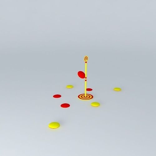 3D model Disc Golf Basket with Discs CGTrader