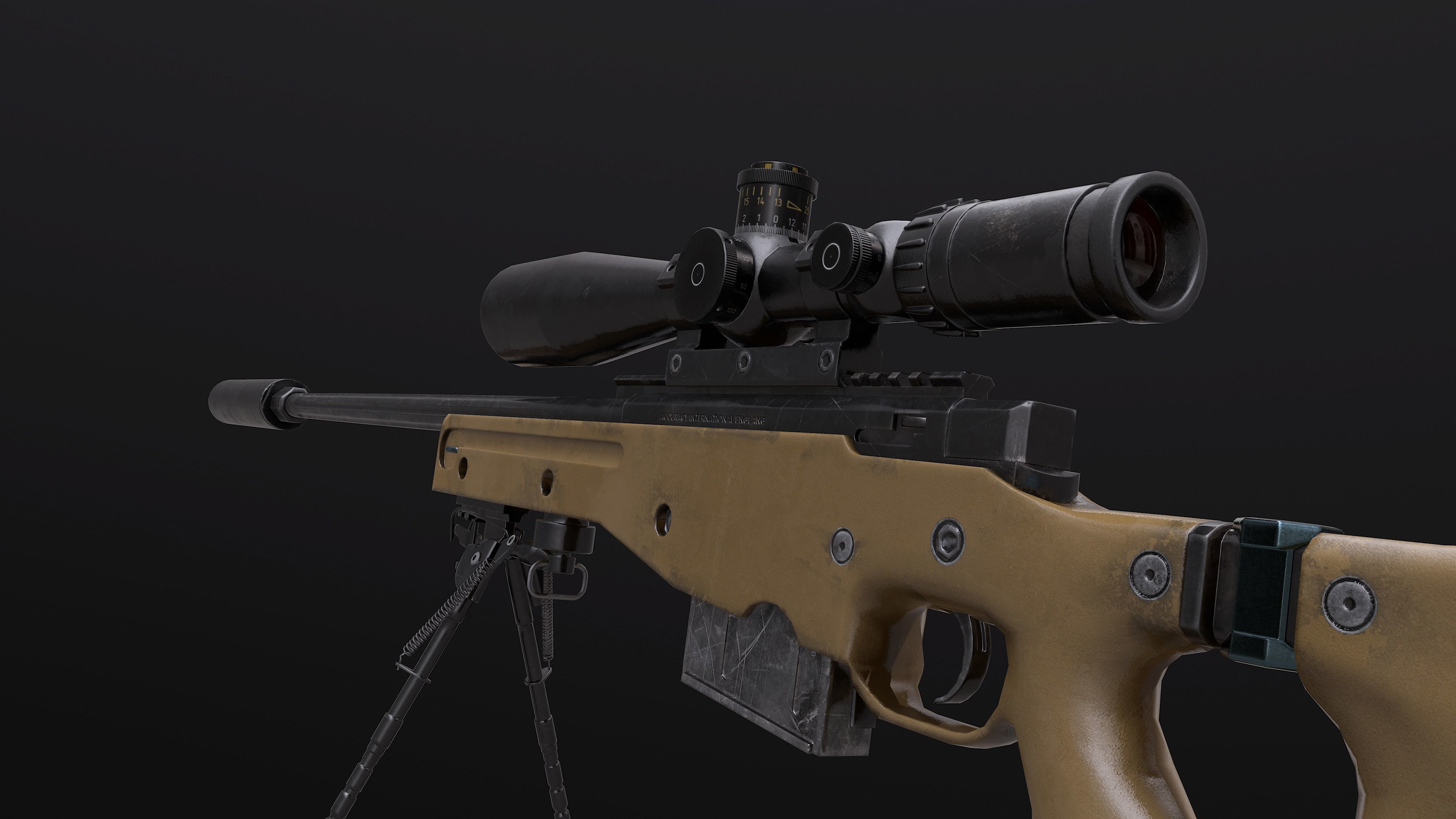 Awm Awp Sniper Rifle 3d Model Game Ready Cgtrader