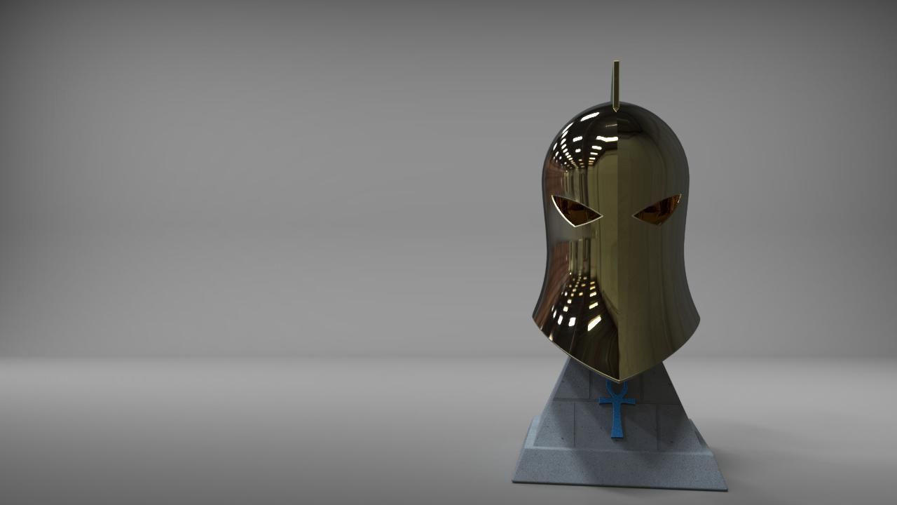 Dr Fate Helmet and stand