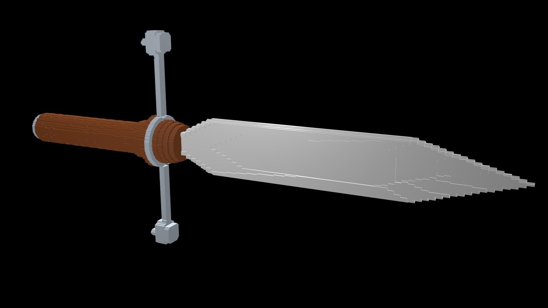 Dagger voxel 1 3D model