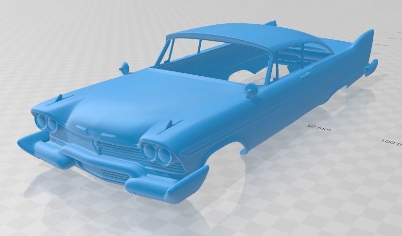 Plymouth Grand Sport Fury 1958 Printable Body Car