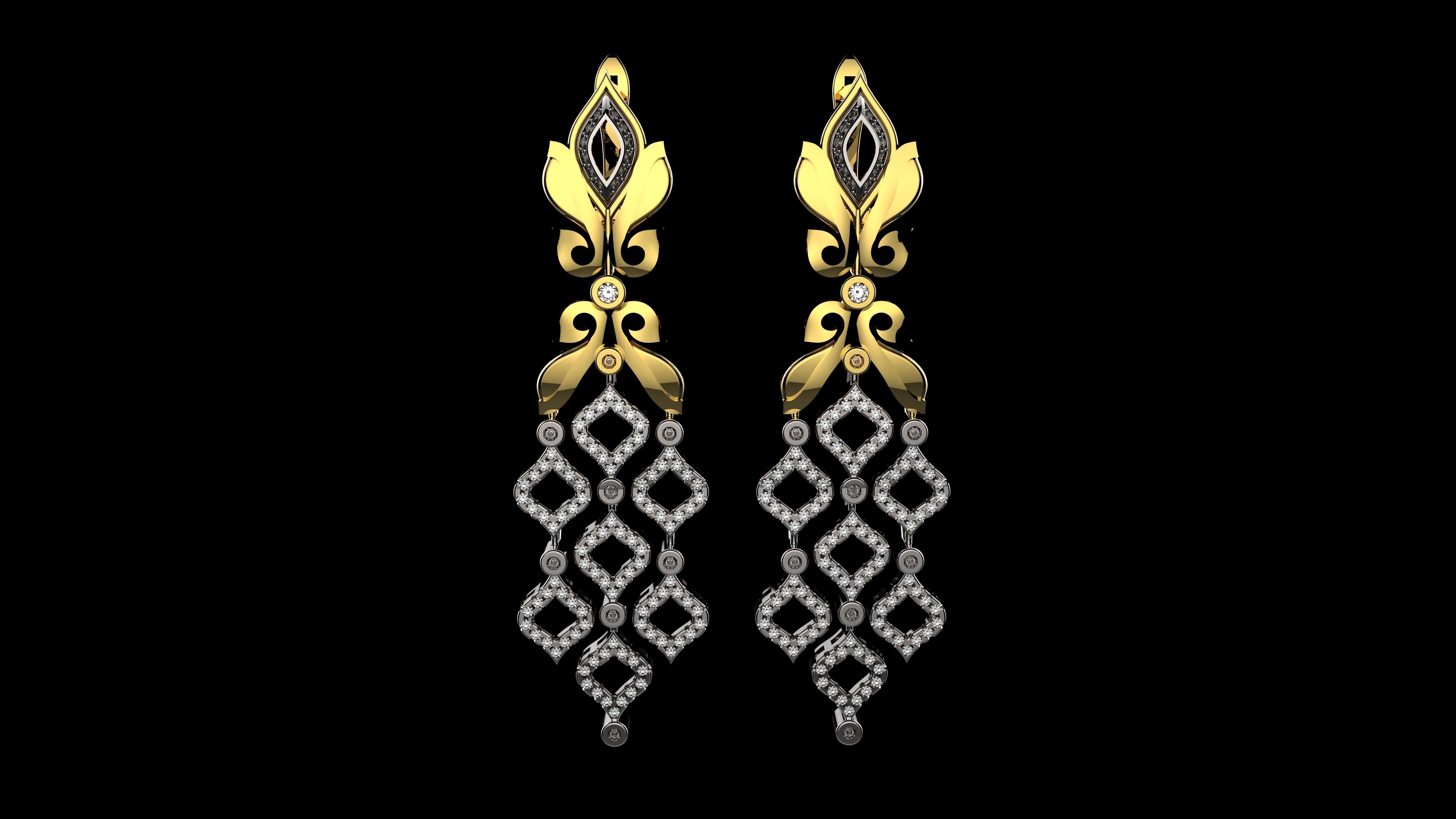 EARRINGS J08 3D print model