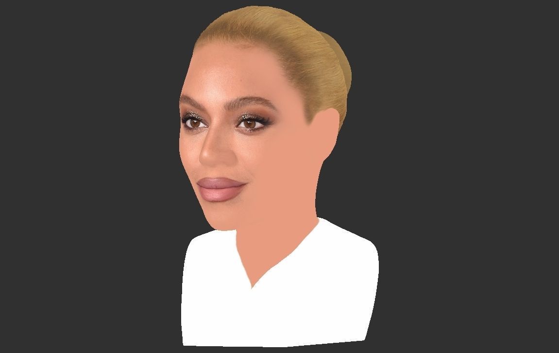 Beyonce Knowles bust ready for full color 3D printing 3D model 3D ...