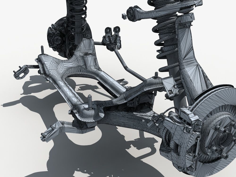 Car Suspension 01 3D model CGTrader