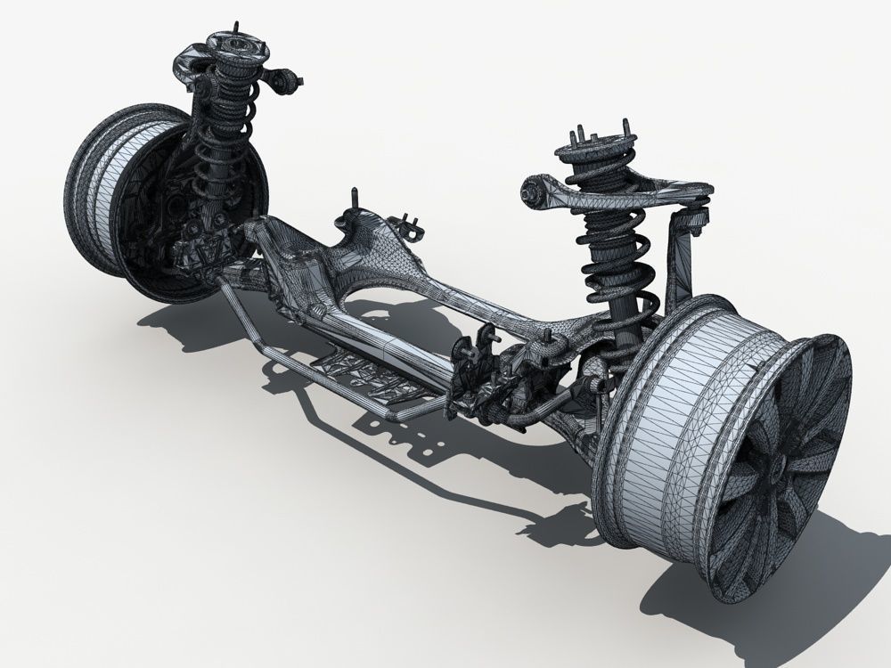 Car Suspension 01 3D model CGTrader