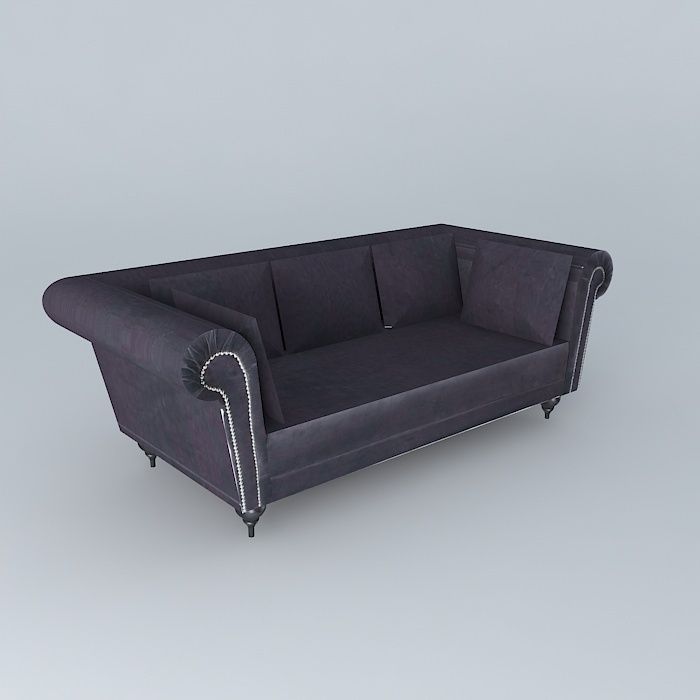 Sofa CARMEN gray houses of the world 3D model