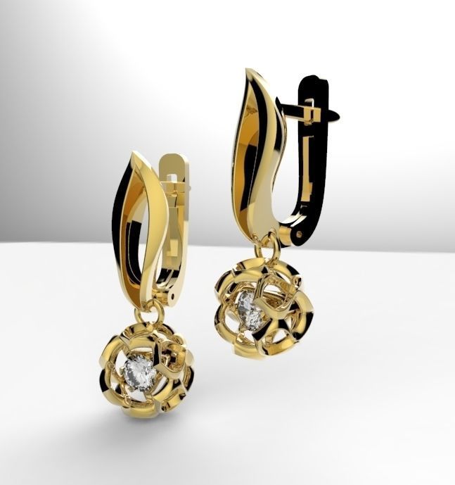 Braided earrings 3 3D print model