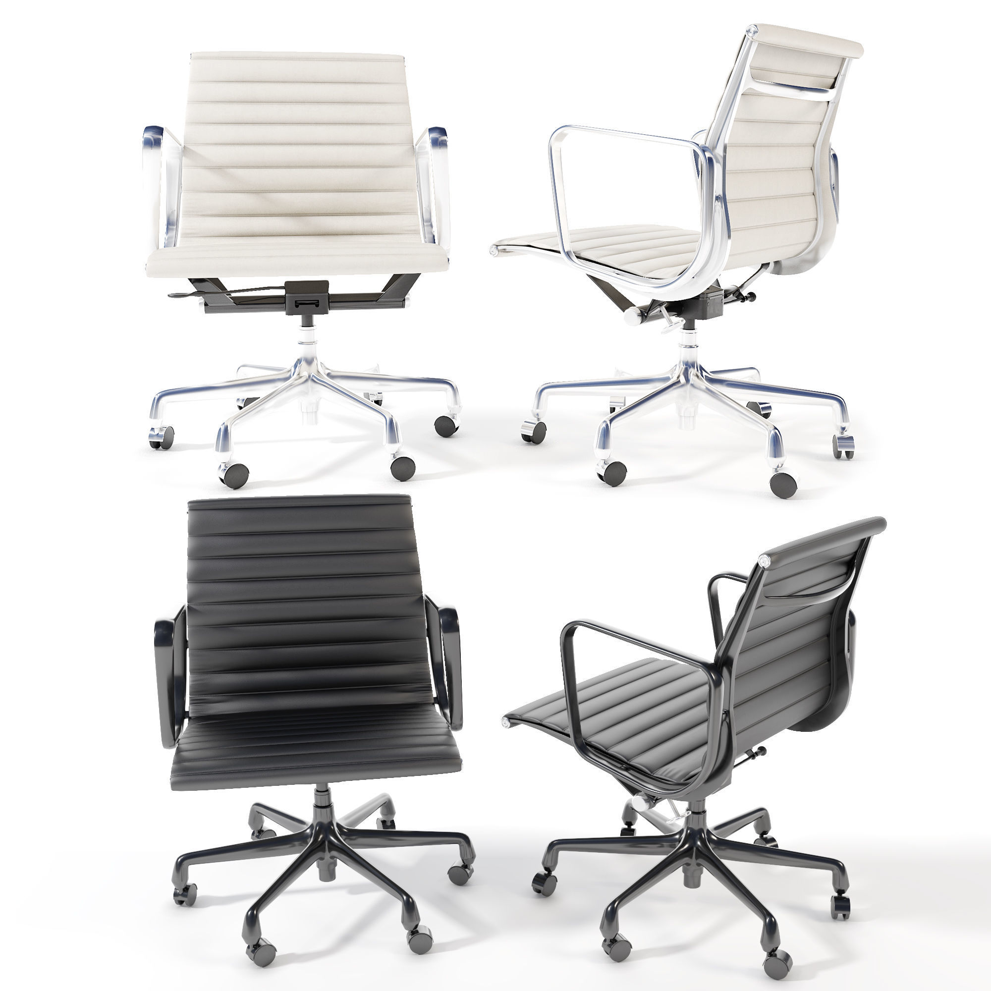 Eames Aluminum Group Management Chair 3D model CGTrader