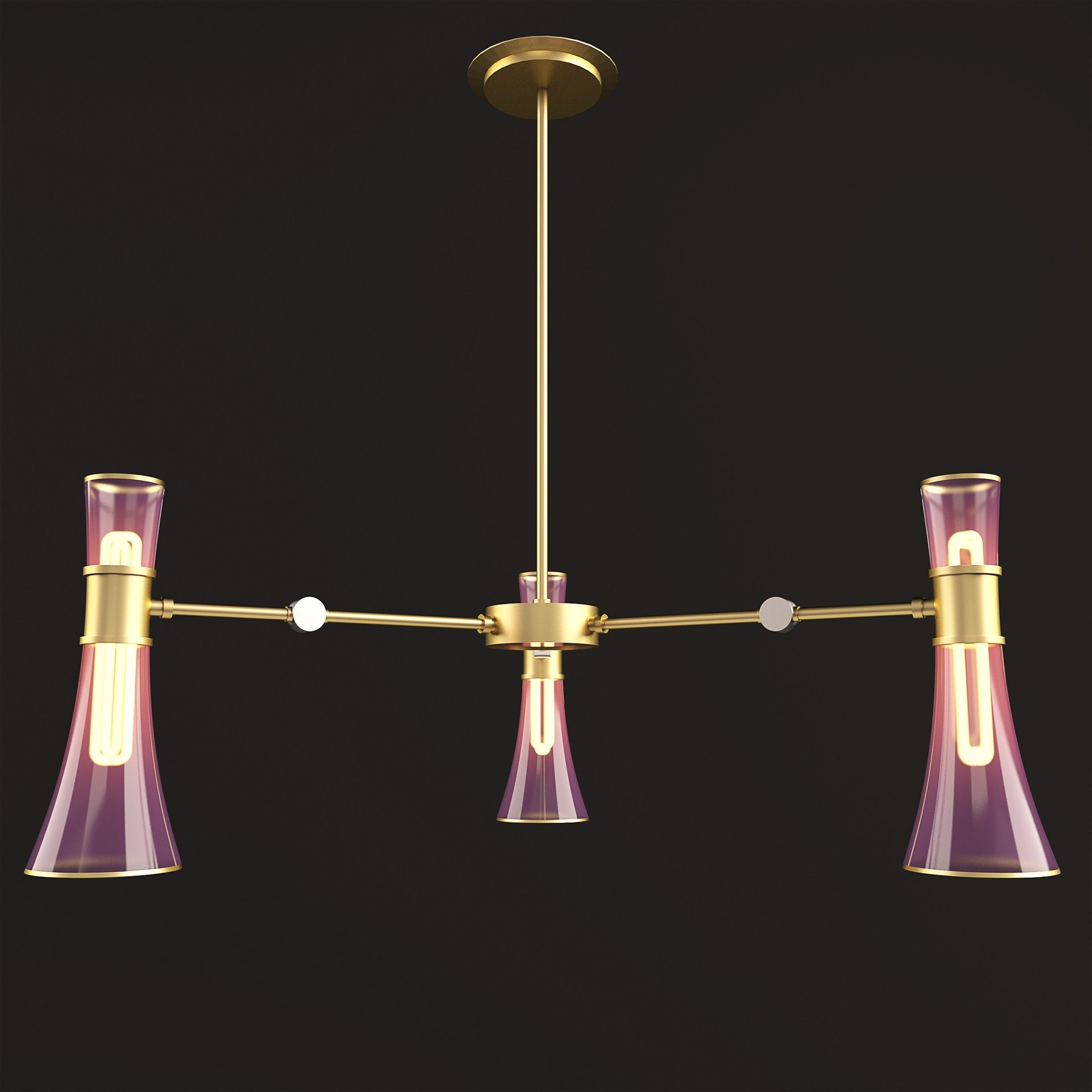 ceiling modern lamp pink 3D model