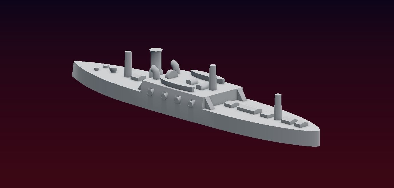 Brazilian Ironclad Brasil 3D model 3D printable | CGTrader