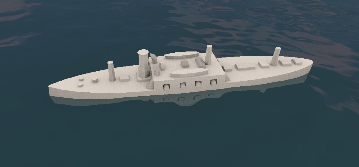 Brazilian Ironclad Brasil 3D model 3D printable | CGTrader