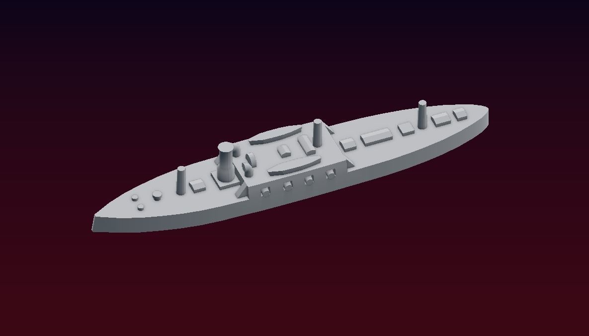 Brazilian Ironclad Brasil 3D model 3D printable | CGTrader