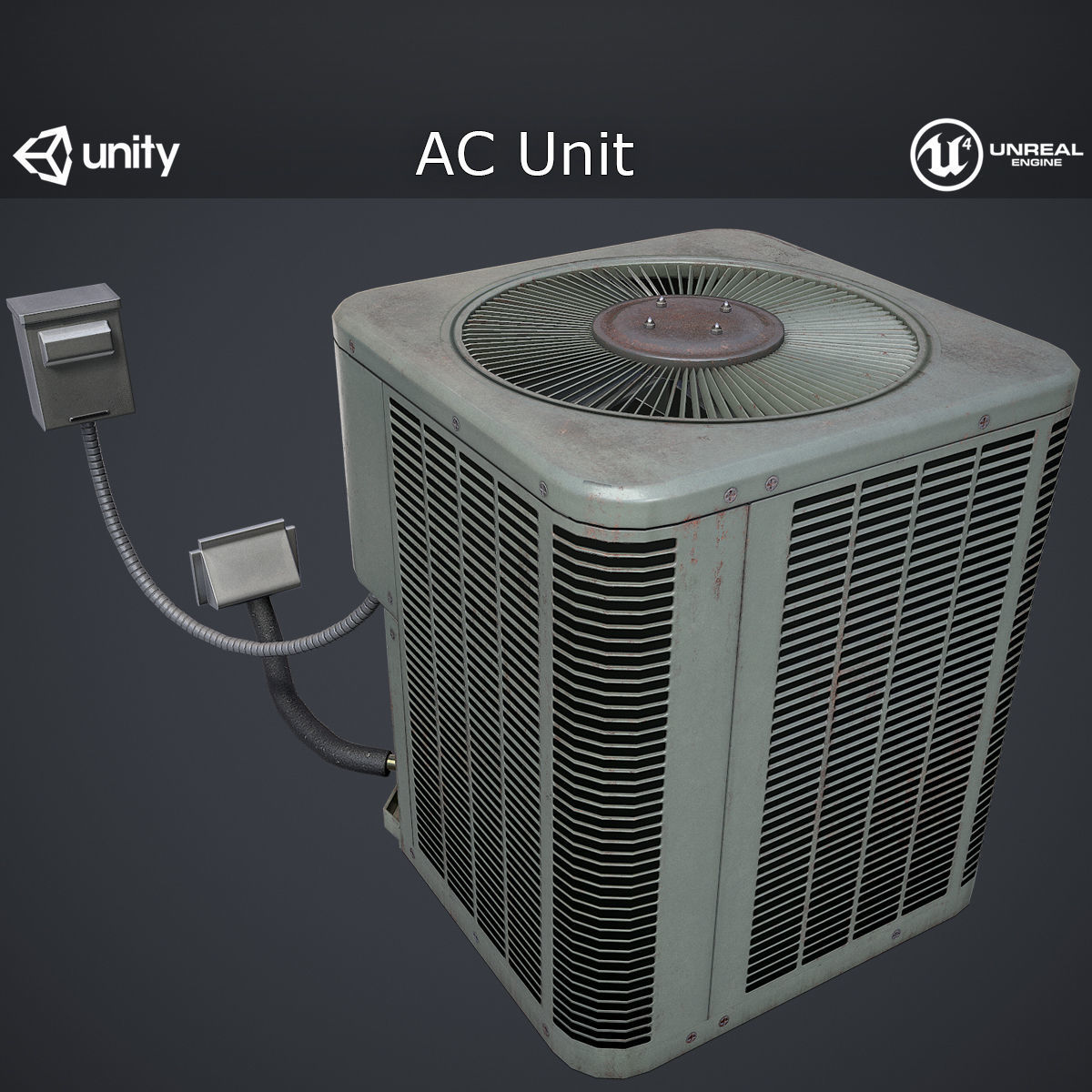 3D model AC Unit VR / AR / lowpoly CGTrader