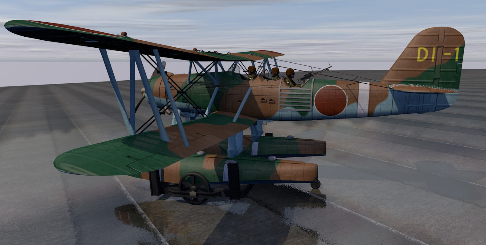 Kawanishi E7K1 and E7K2 ALF 3D model CGTrader