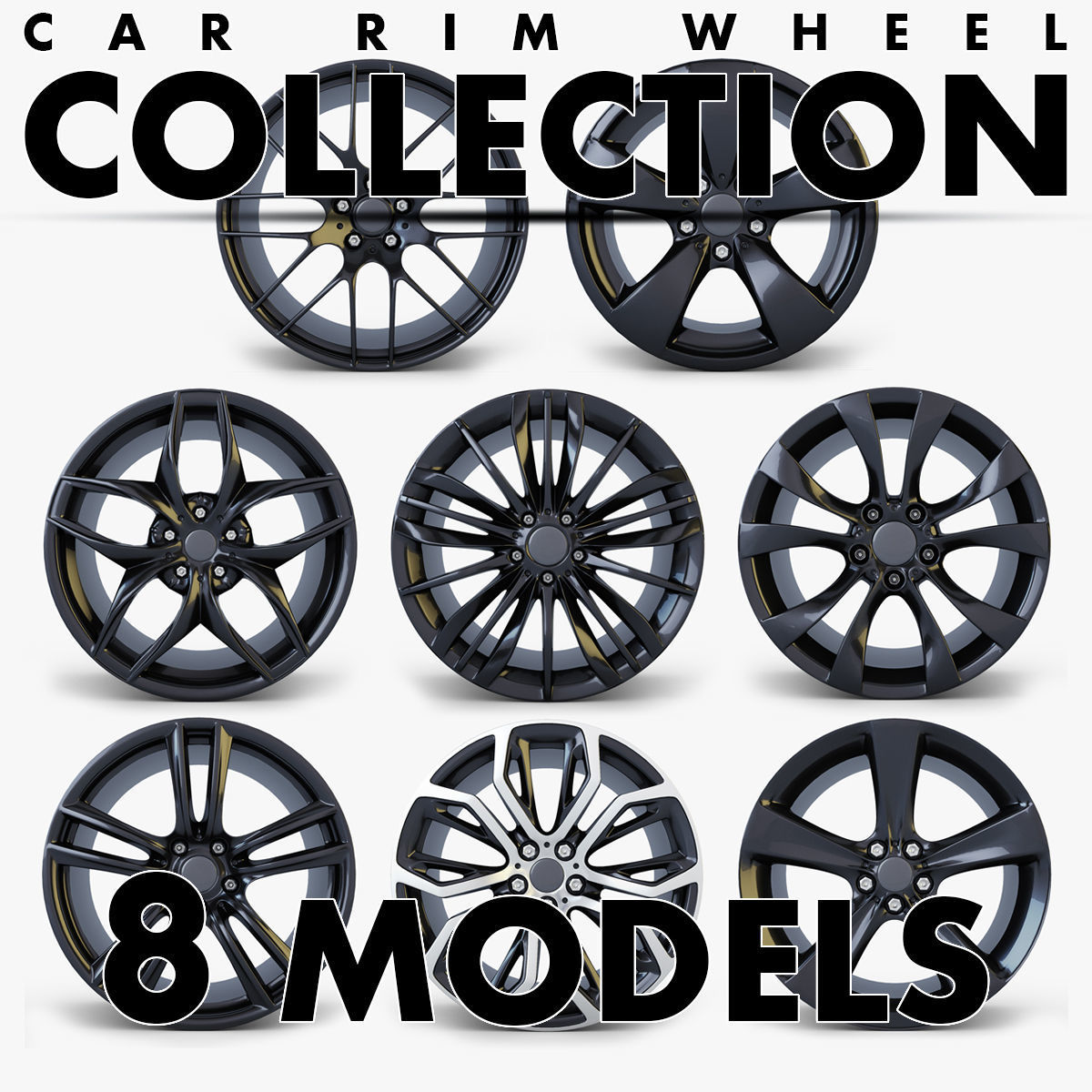 Car Rim Wheel Collection volume 1 3D model