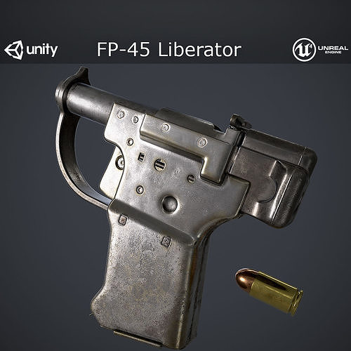 3D model FP-45 Liberator VR / AR / low-poly rigged animated | CGTrader