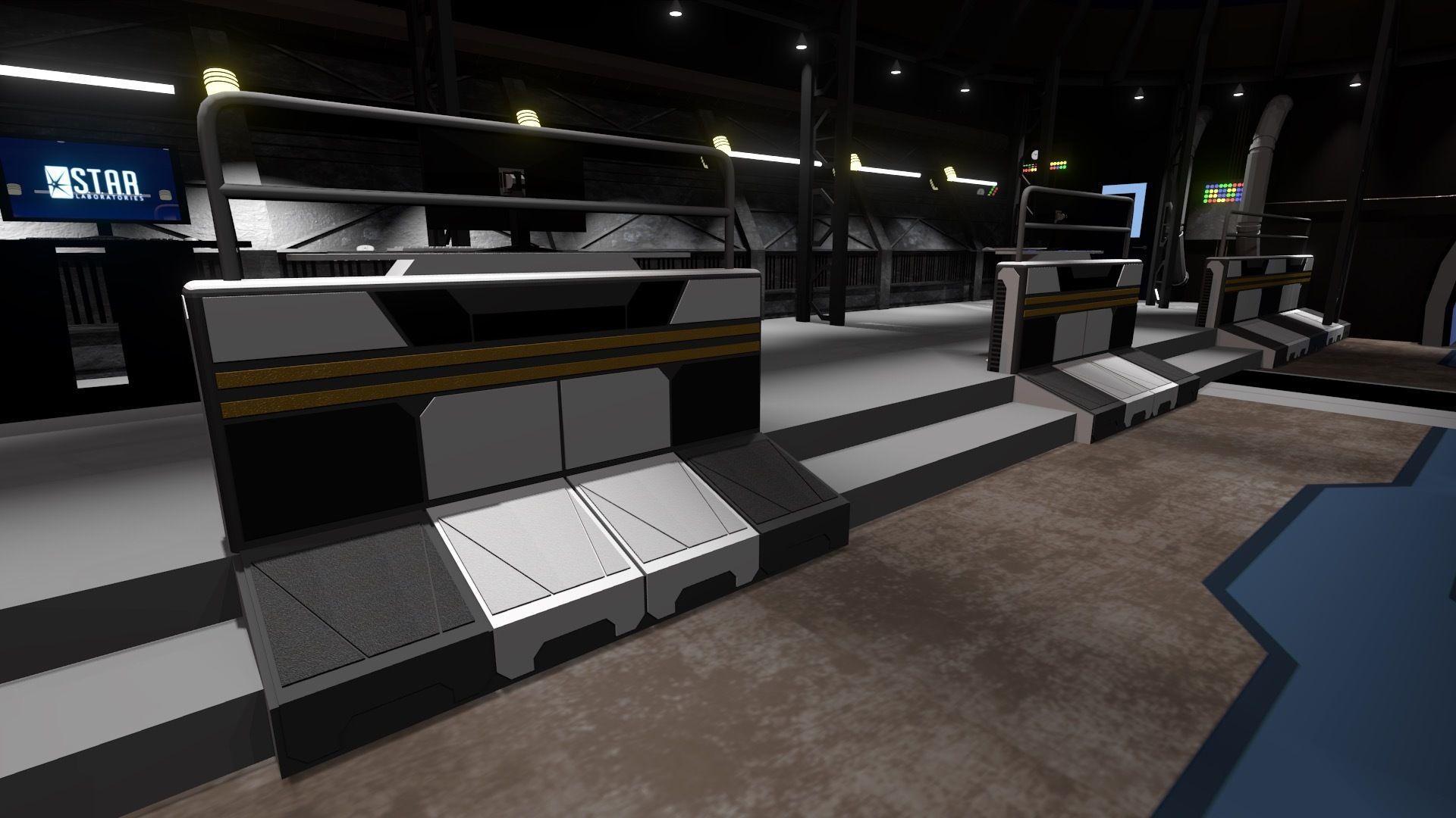 SpeedlabCorridorshall from STAR Labs 3D model CGTrader