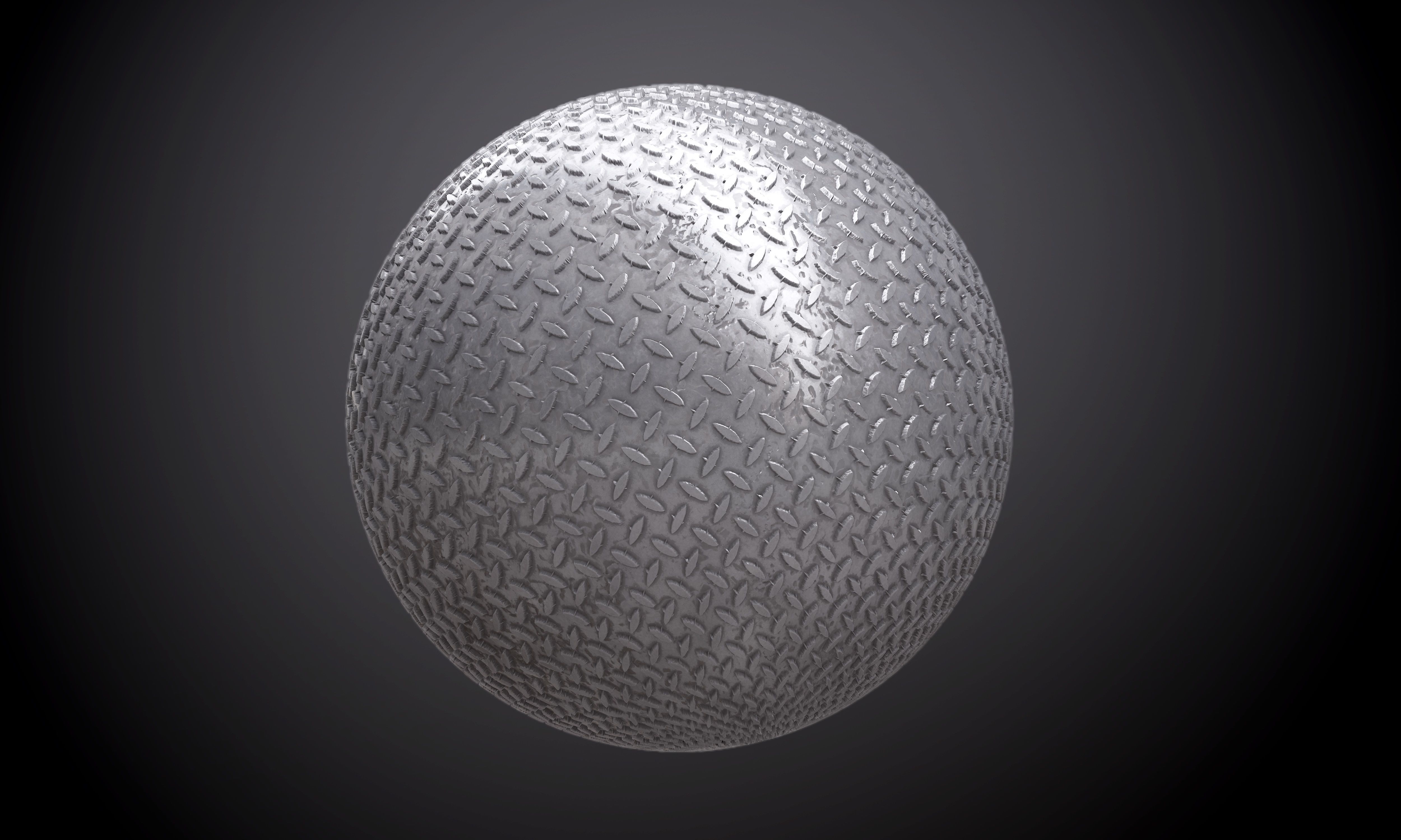 Metal Diamond Plate Dirty Seamless PBR Texture Texture