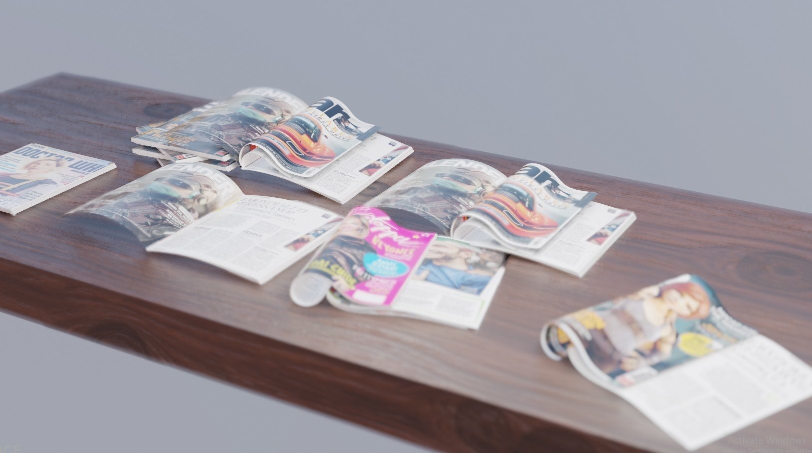 realistic collection of magazines