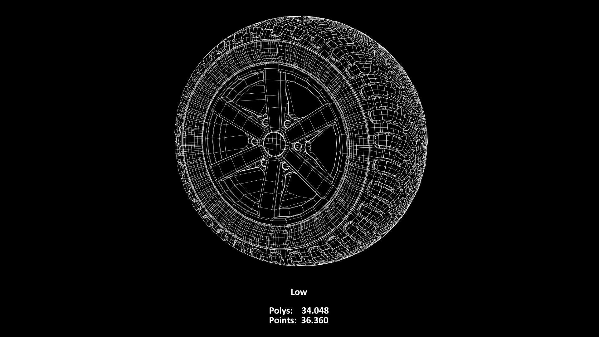 3D model Wheel Off Road Model VR / AR / lowpoly CGTrader