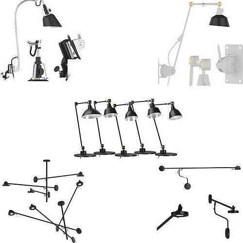 various lighting accessories 3D model CGTrader