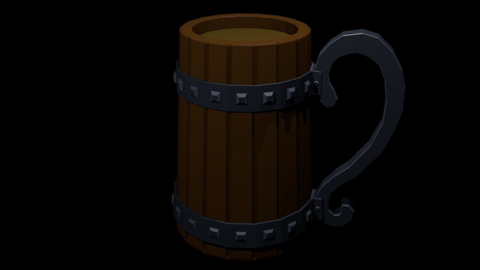 Low Poly Beer Mug 3