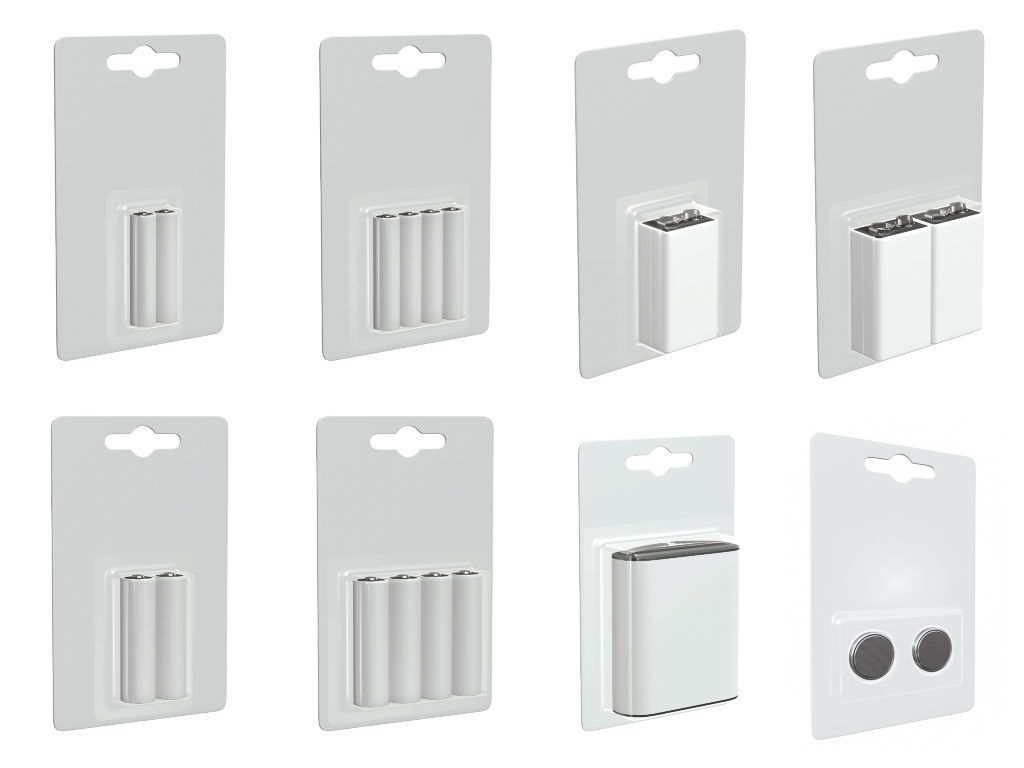 battery package white isolated