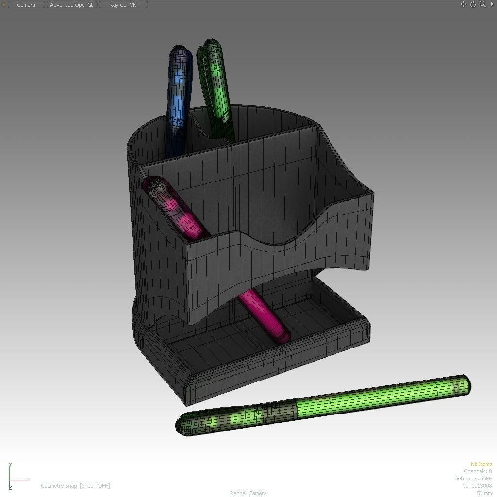 Stationery set 09 3D model CGTrader