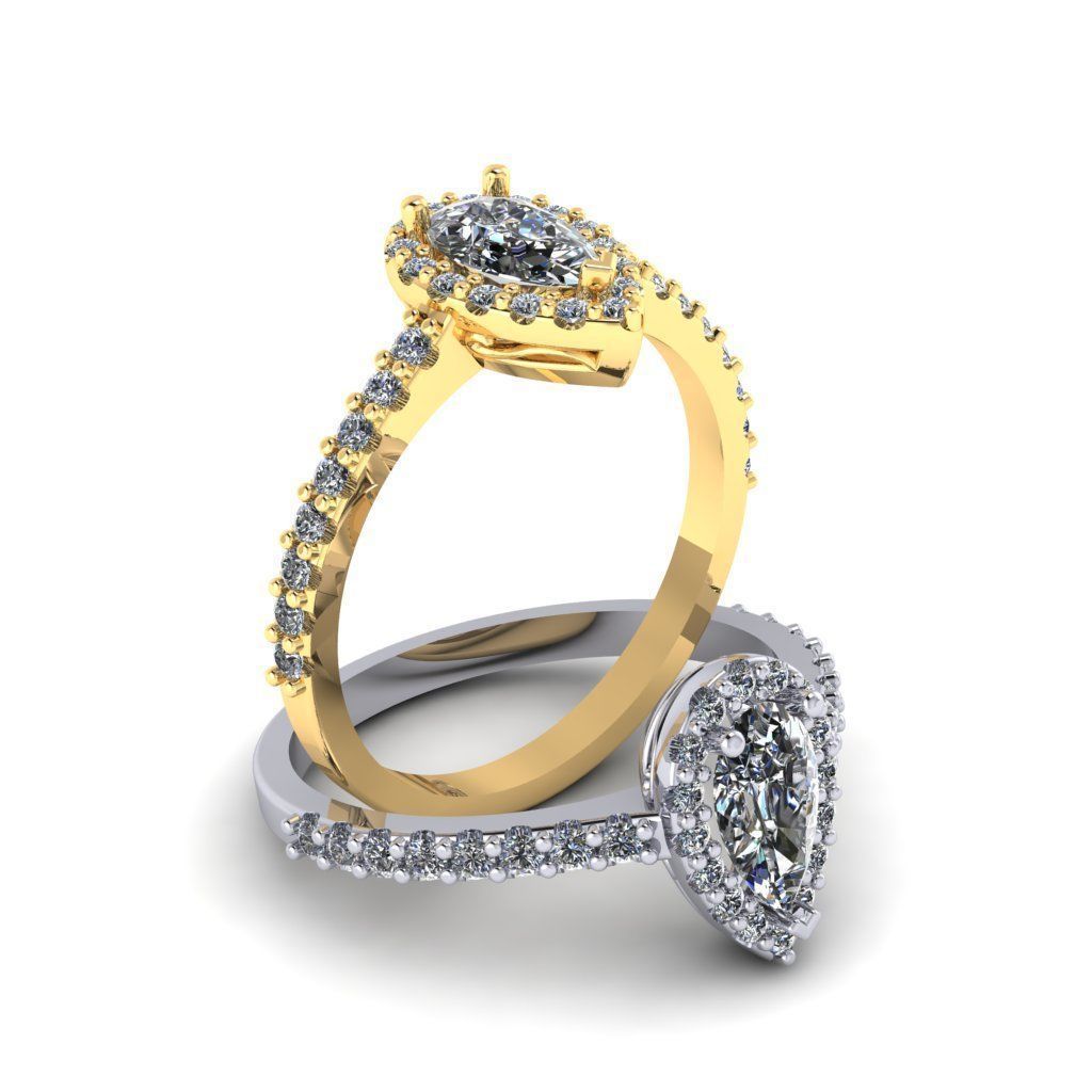 Beautiful female ring 3 3D print model