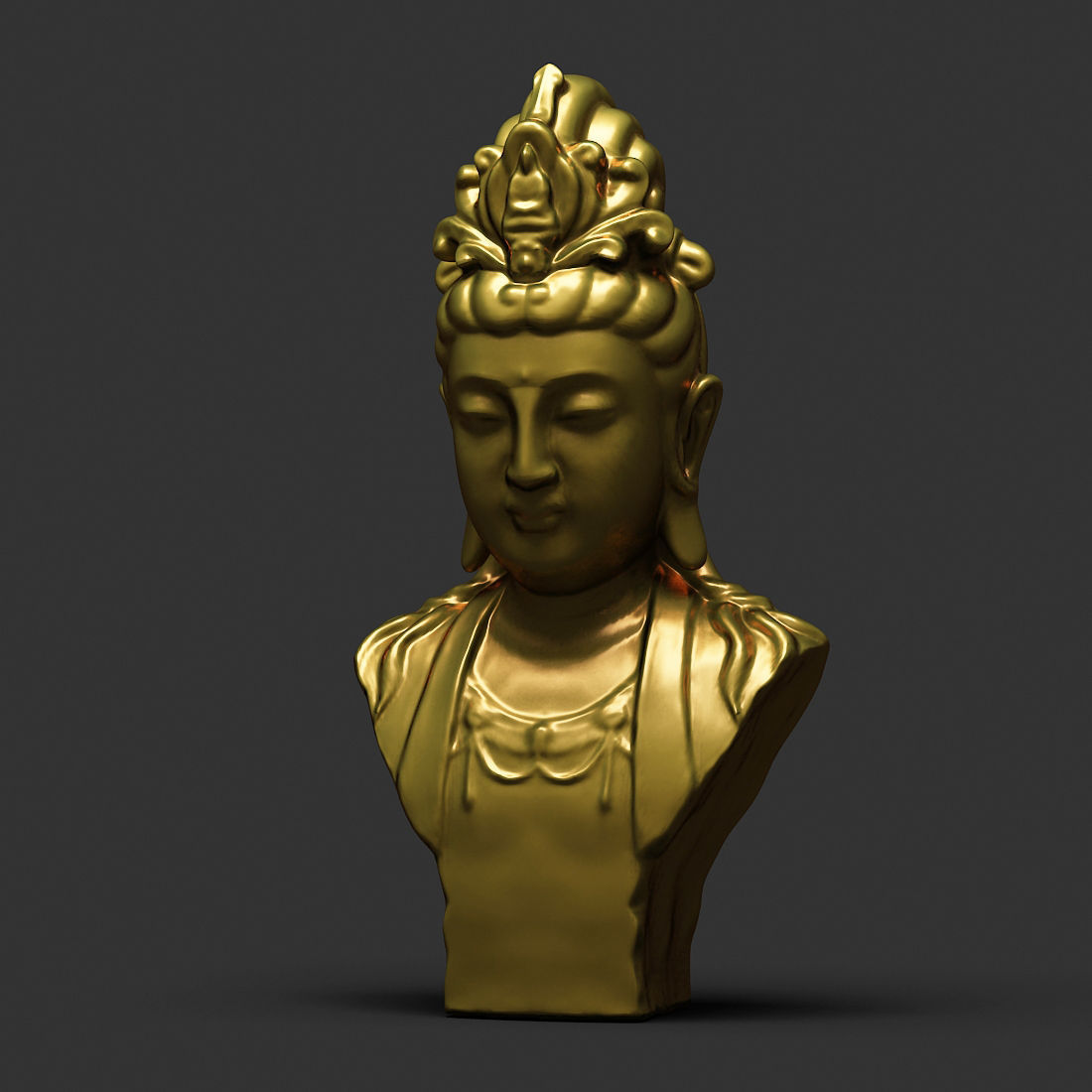 Bodhisattva Statue 01 3D model